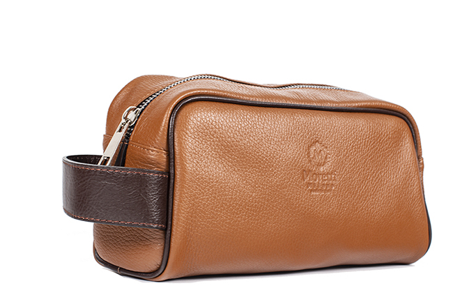 14568 Moretti Milano Necessaire Cognac